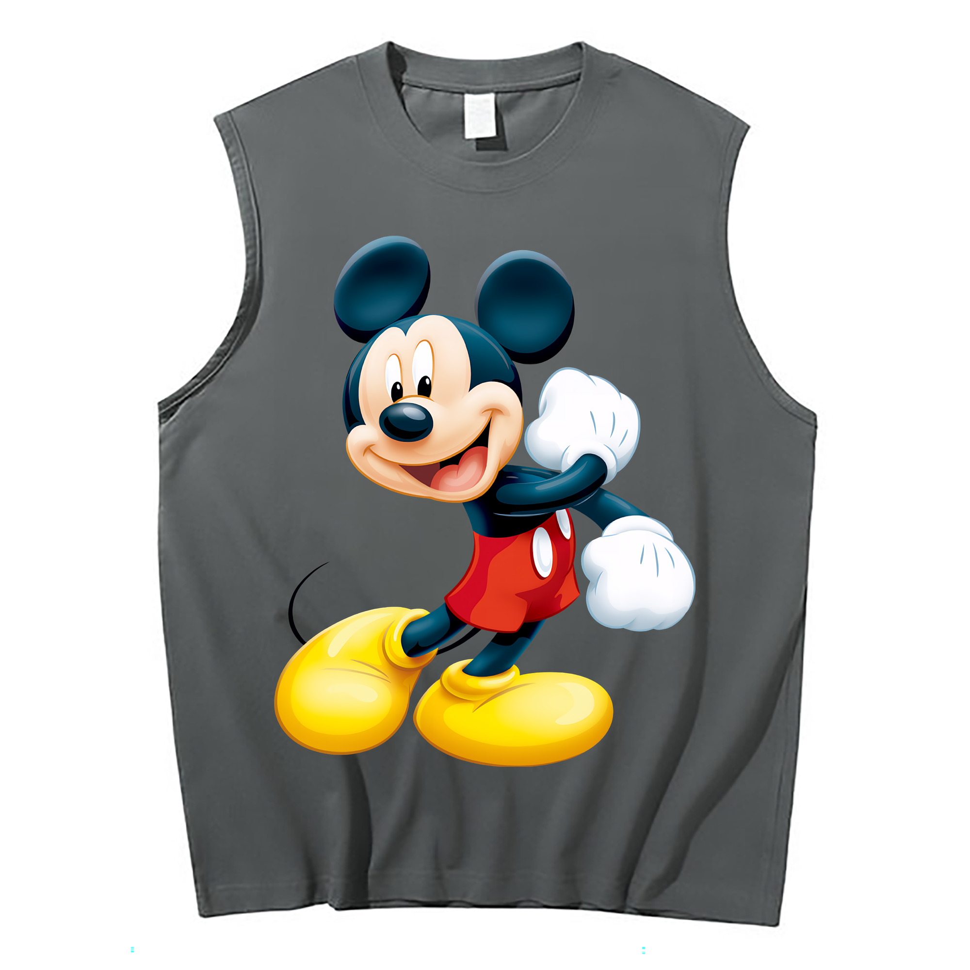 （画像用） ミッキーマウス Mickey Mouse コットン100％タンクトップ（フロントプリント）